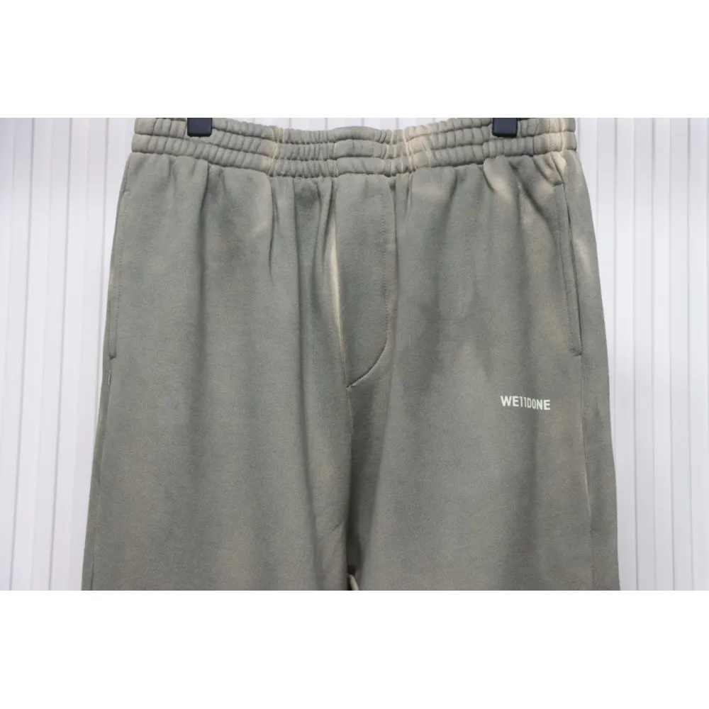 We11 Done New Style Gradient Unisex Casual Wide-Leg Pants Grey Beige