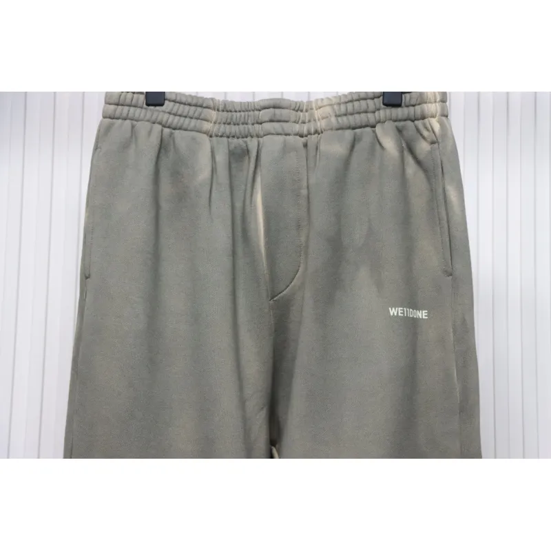 We11 Done New Style Gradient Unisex Casual Wide-Leg Pants Grey Beige