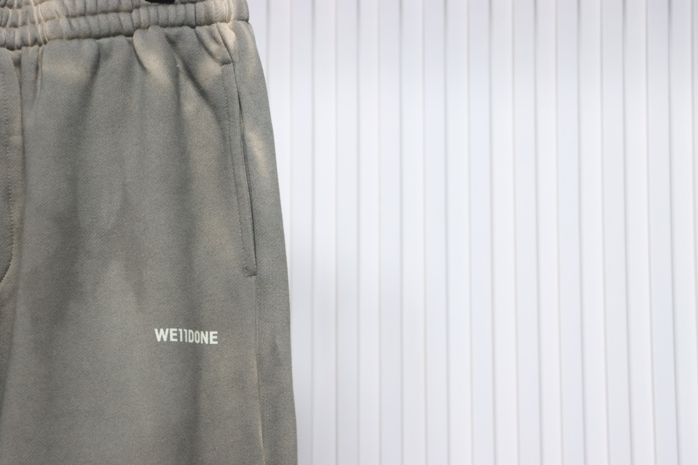 We11 Done New Style Gradient Unisex Casual Wide-Leg Pants Grey Beige