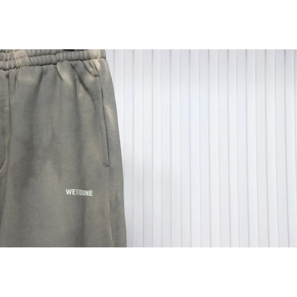 We11 Done New Style Gradient Unisex Casual Wide-Leg Pants Grey Beige