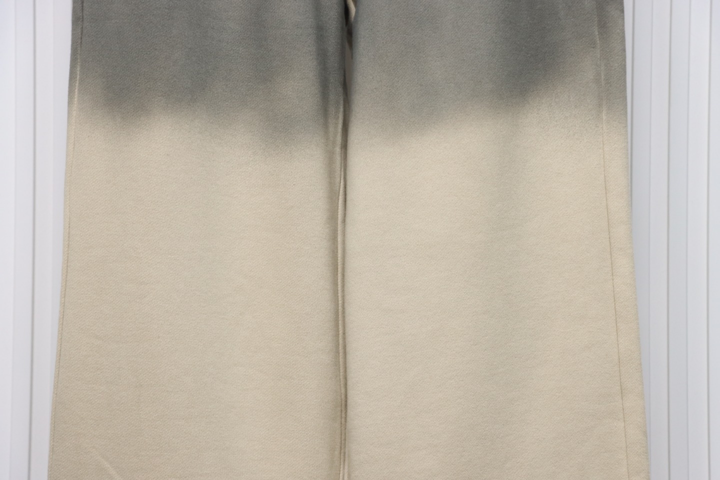 We11 Done New Style Gradient Unisex Casual Wide-Leg Pants Grey Beige