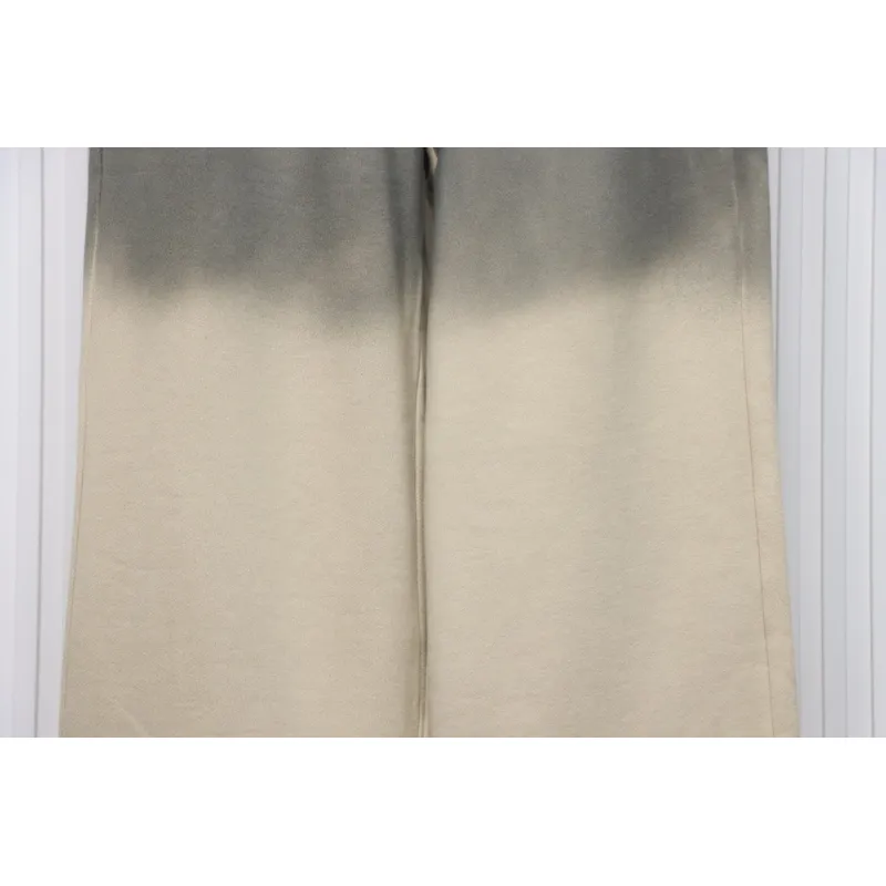 We11 Done New Style Gradient Unisex Casual Wide-Leg Pants Grey Beige