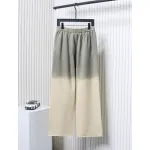 We11 Done New Style Gradient Unisex Casual Wide-Leg Pants Grey Beige
