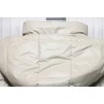 Prada 21fw Classic Triangle Logo Detachable Down Jacket Beige