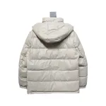 Prada 21fw Classic Triangle Logo Detachable Down Jacket Beige