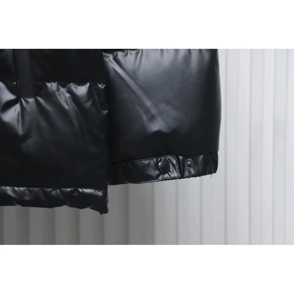 Prada 21fw Classic Triangle Logo Detachable Down Jacket Black
