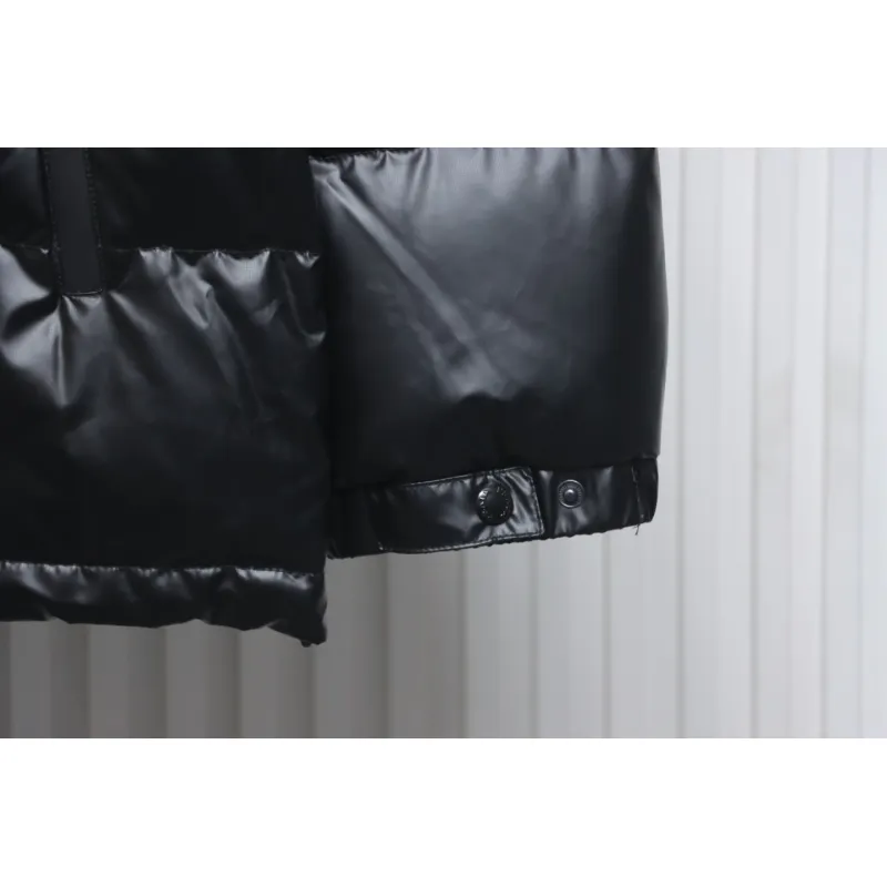 Prada 21fw Classic Triangle Logo Detachable Down Jacket Black