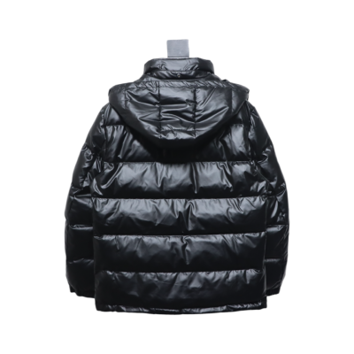 Prada 21fw Classic Triangle Logo Detachable Down Jacket Black 02