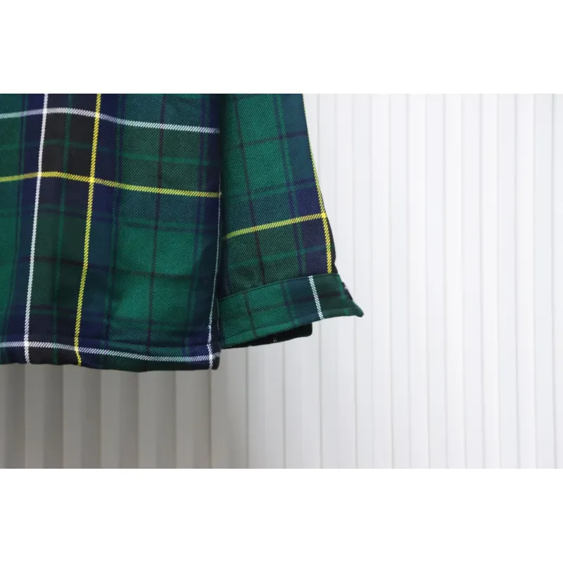 Prada 22FW Blue And Green Plaid Cotton Jacket