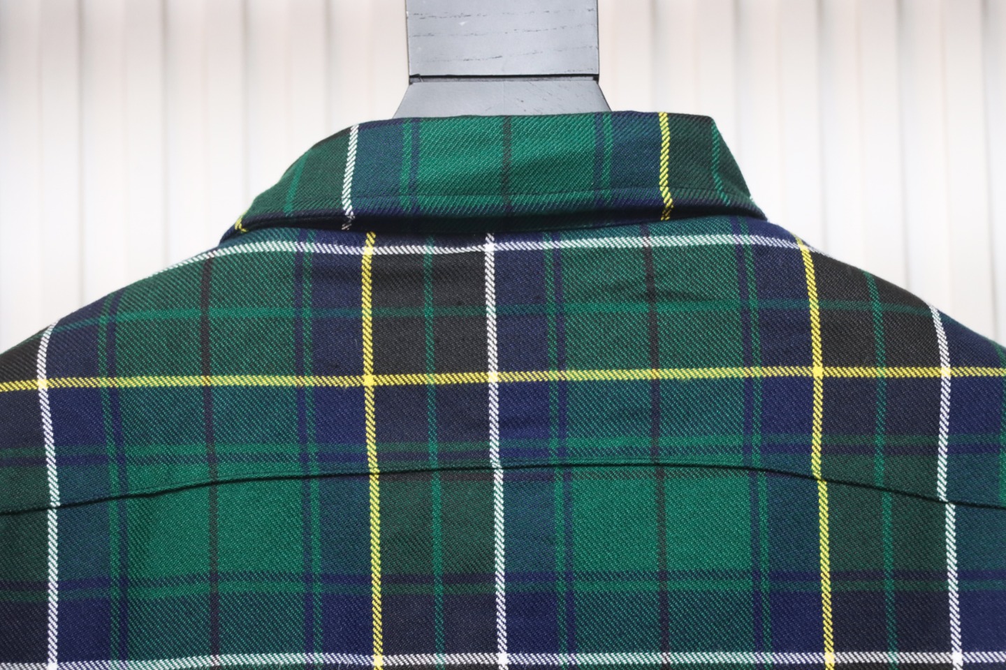 Prada 22FW Blue And Green Plaid Cotton Jacket