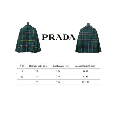 Prada 22FW Blue And Green Plaid Cotton Jacket 02
