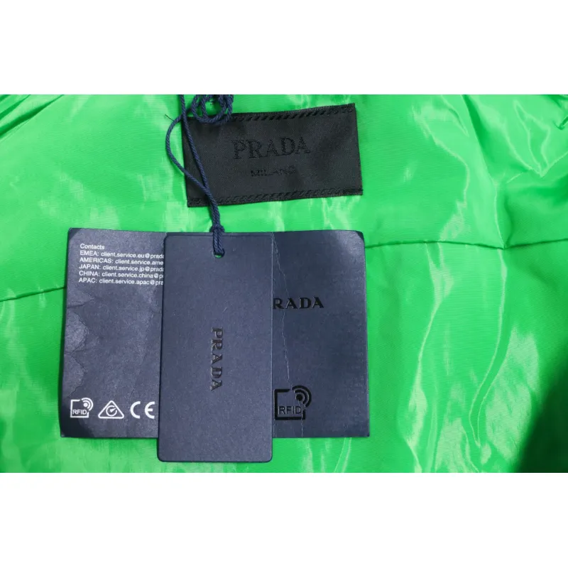 Prada 22FW Blue And Green Plaid Cotton Jacket