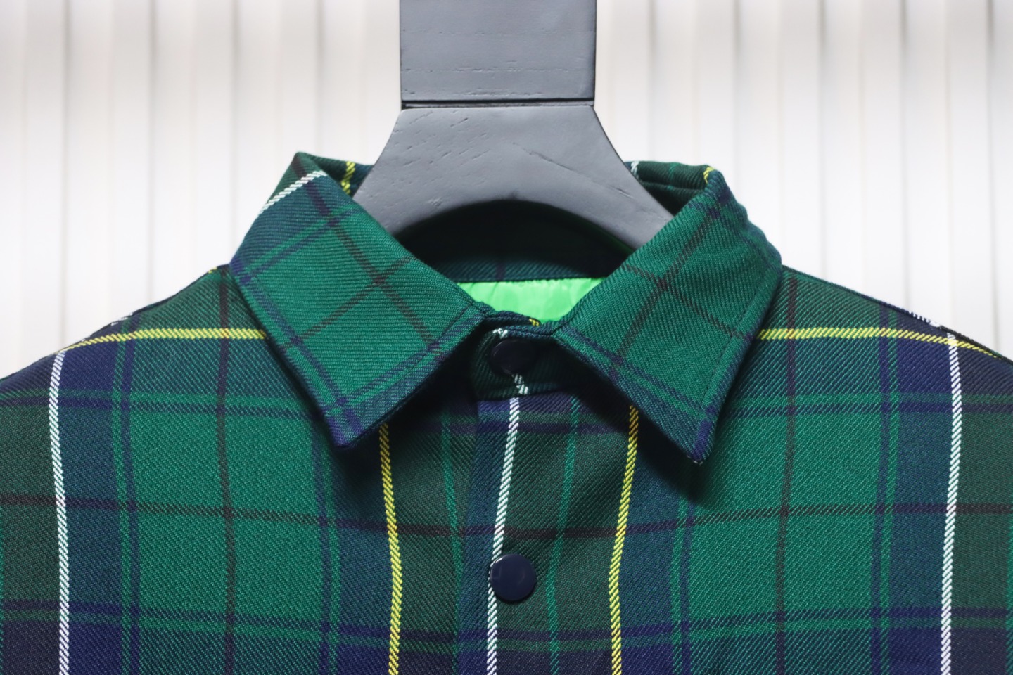 Prada 22FW Blue And Green Plaid Cotton Jacket