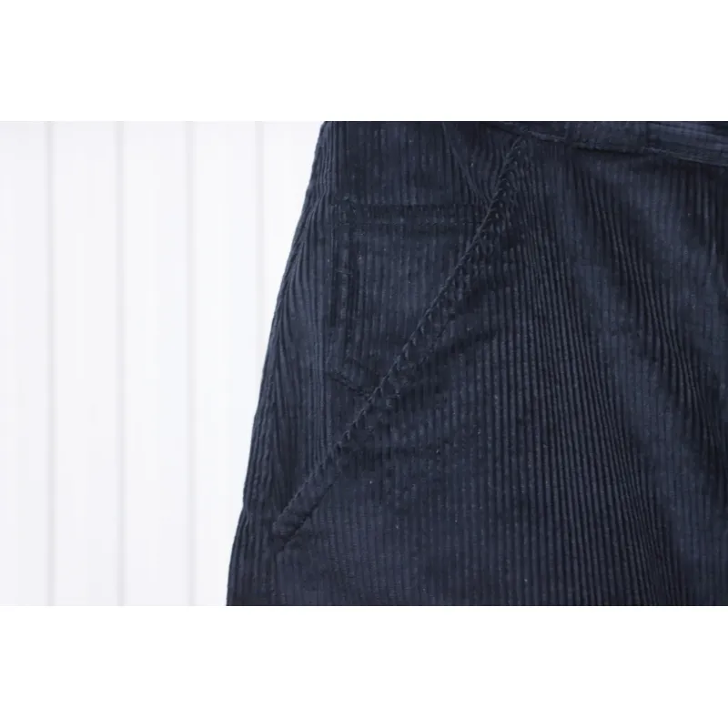 Prada 23FW Corduroy Cargo Pants Dark Blue