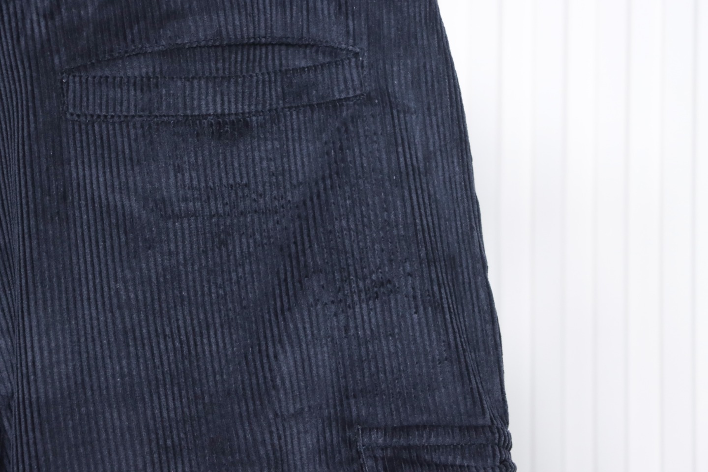 Prada 23FW Corduroy Cargo Pants Dark Blue