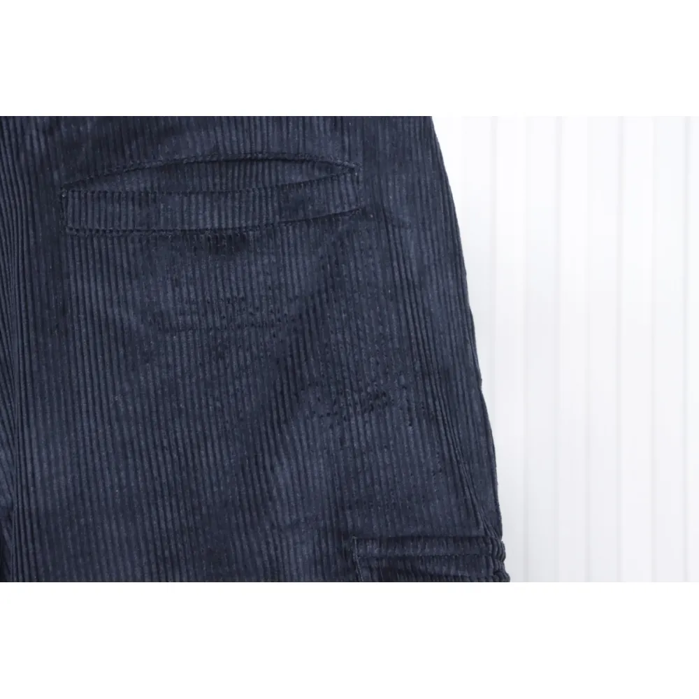 Prada 23FW Corduroy Cargo Pants Dark Blue