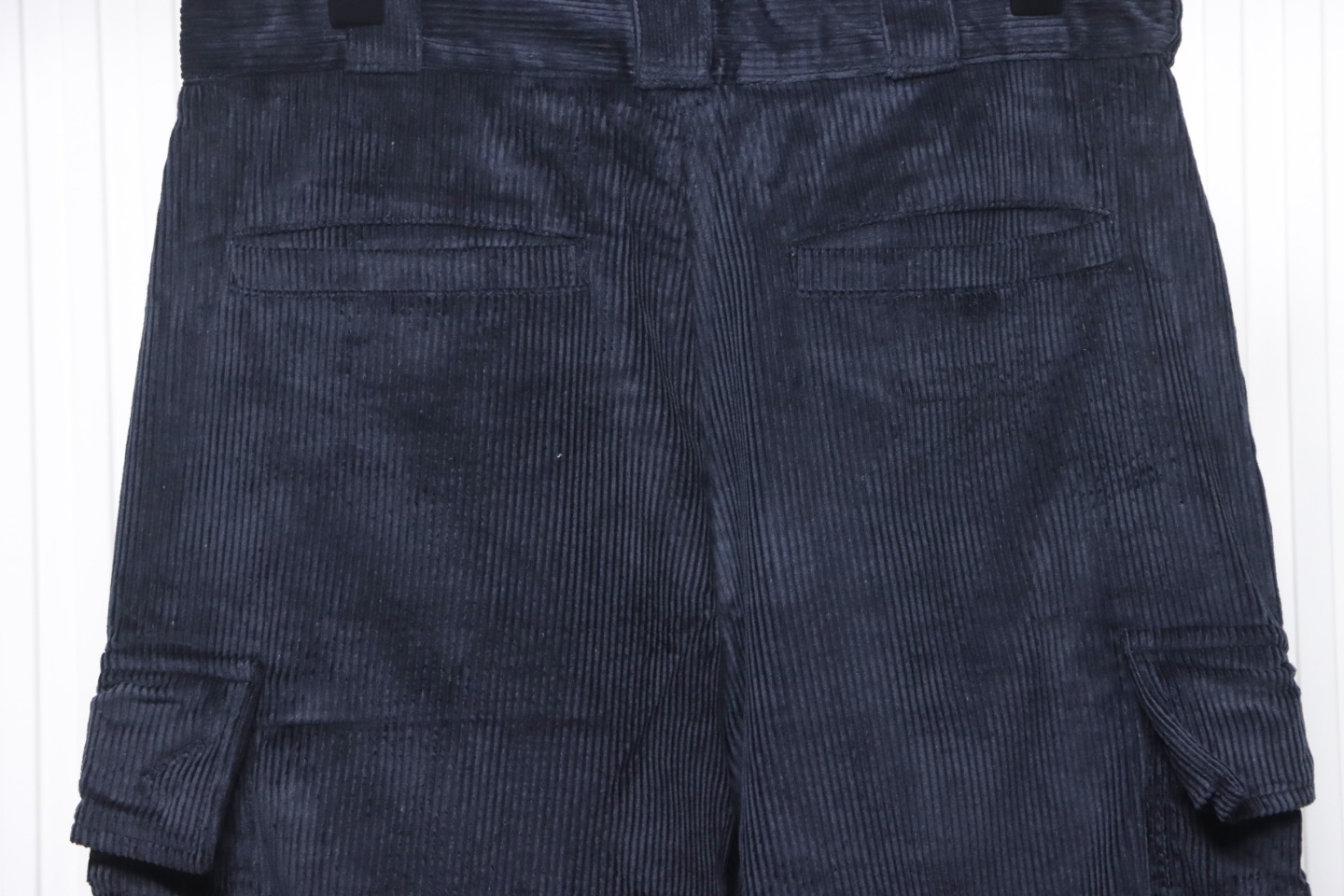 Prada 23FW Corduroy Cargo Pants Dark Blue