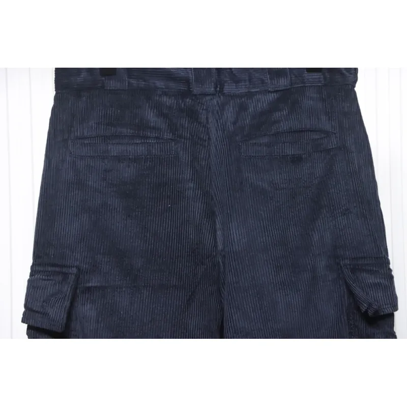 Prada 23FW Corduroy Cargo Pants Dark Blue