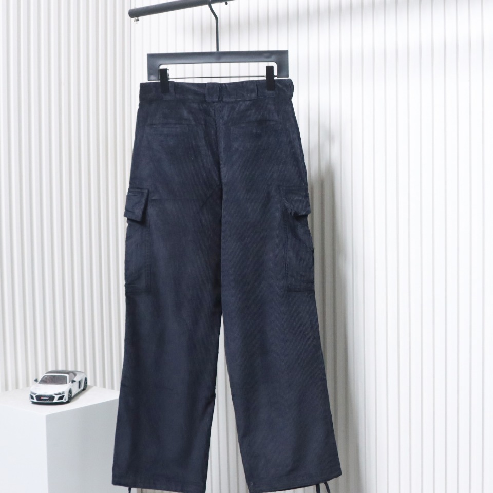 Prada 23FW Corduroy Cargo Pants Dark Blue