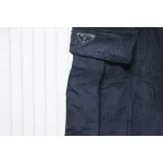 Prada 23FW Corduroy Cargo Pants Dark Blue
