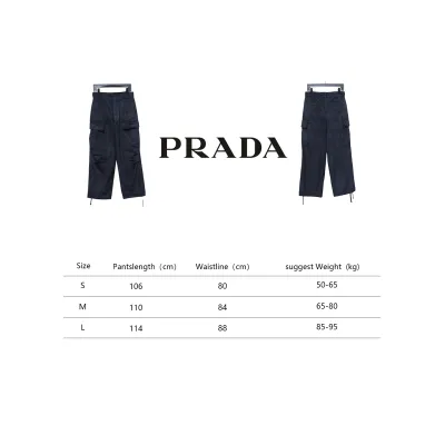 Prada 23FW Corduroy Cargo Pants Dark Blue 02
