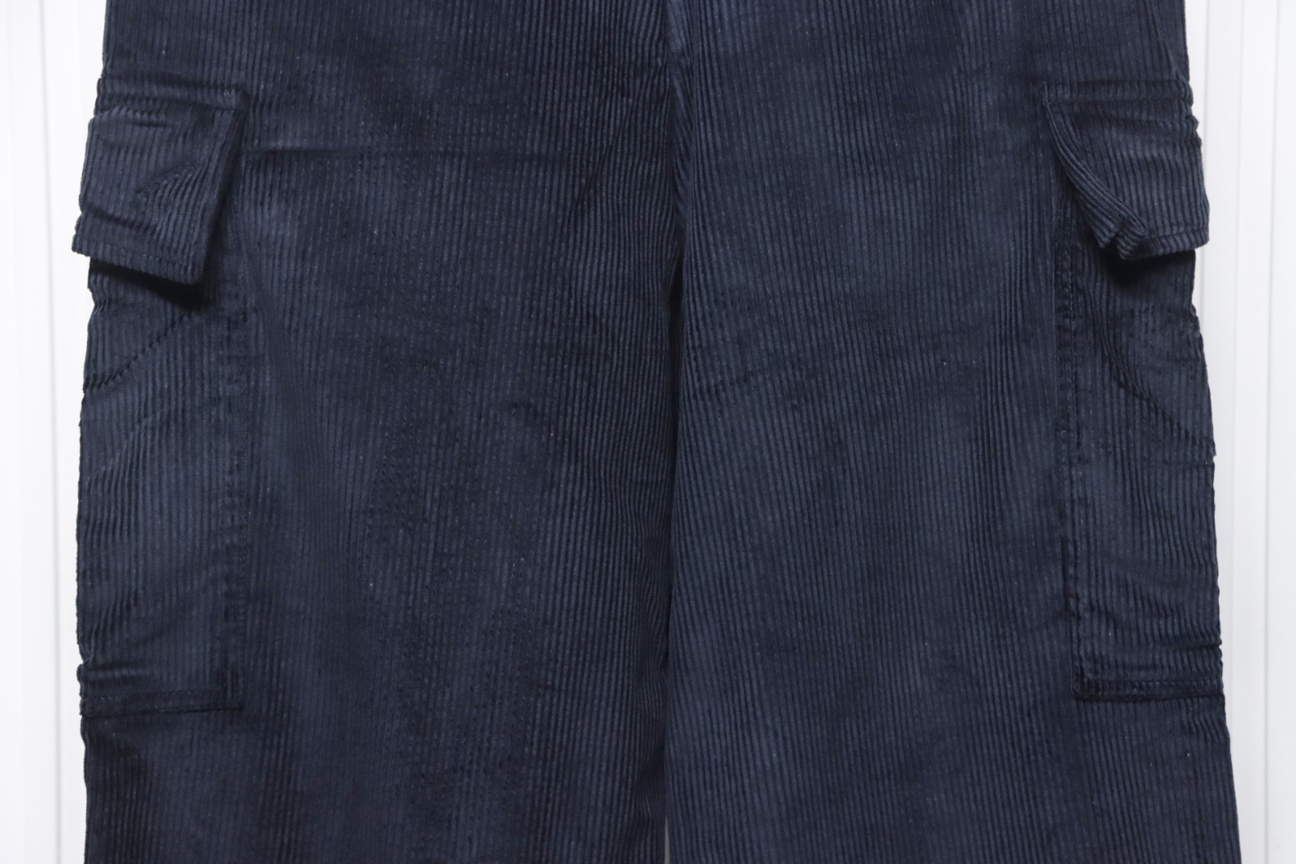 Prada 23FW Corduroy Cargo Pants Dark Blue