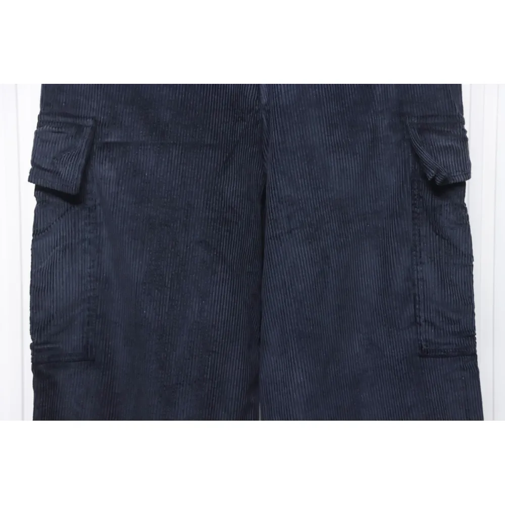 Prada 23FW Corduroy Cargo Pants Dark Blue