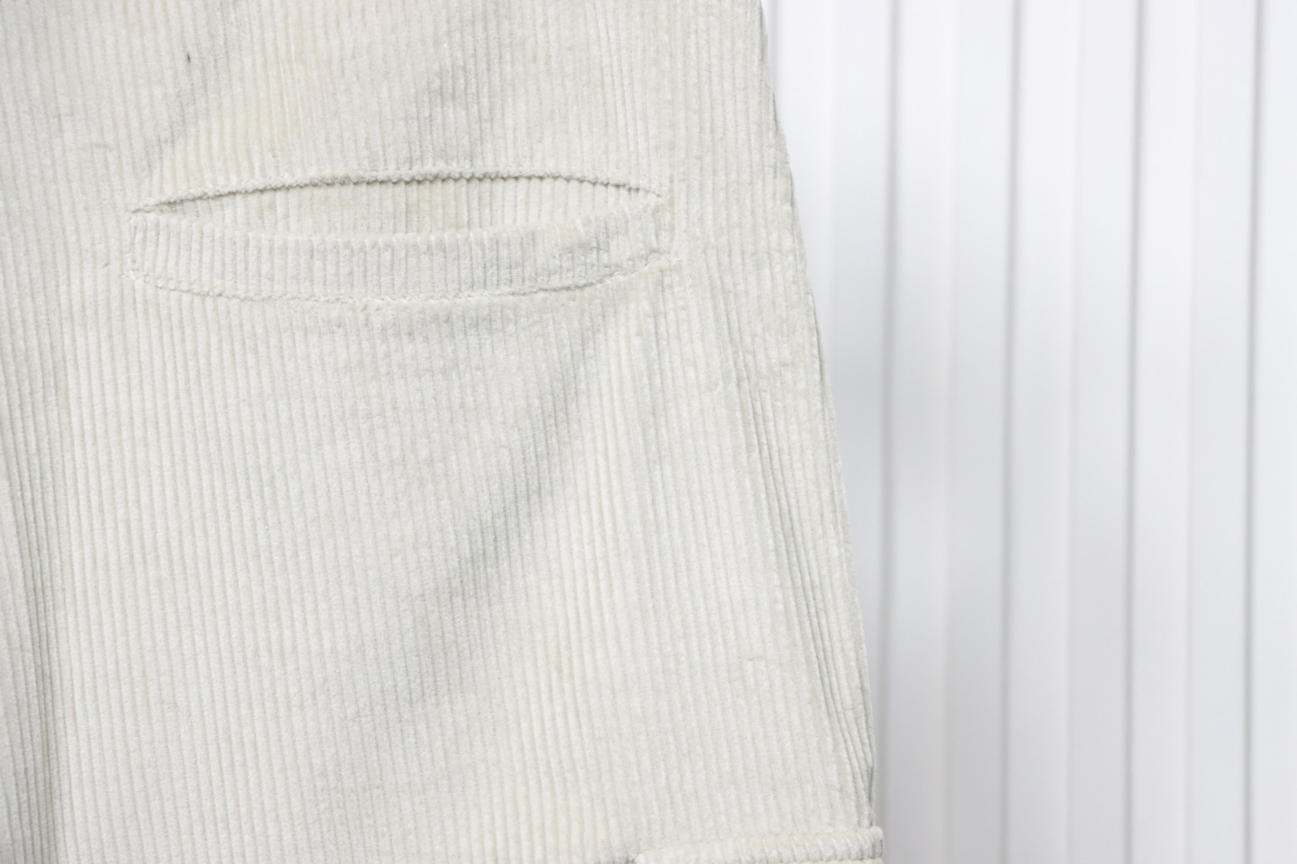 Prada 23FW Corduroy Cargo Pants White