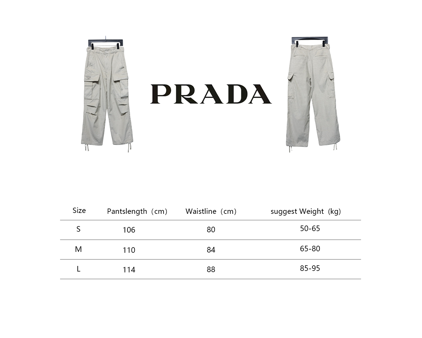 Prada 23FW Corduroy Cargo Pants White