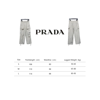 Prada 23FW Corduroy Cargo Pants White 02