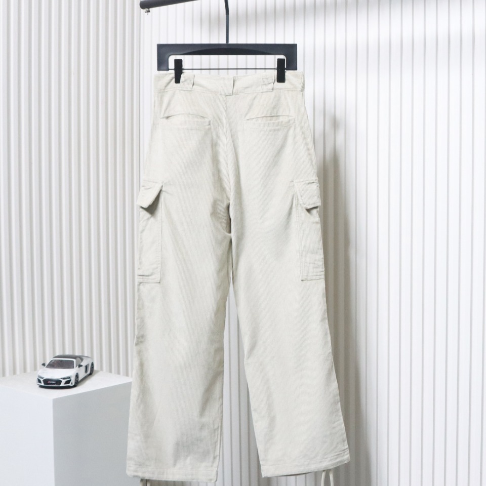 Prada 23FW Corduroy Cargo Pants White