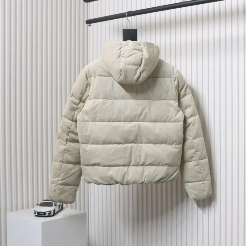 Prada 23FW Corduroy Down Jacket Beige