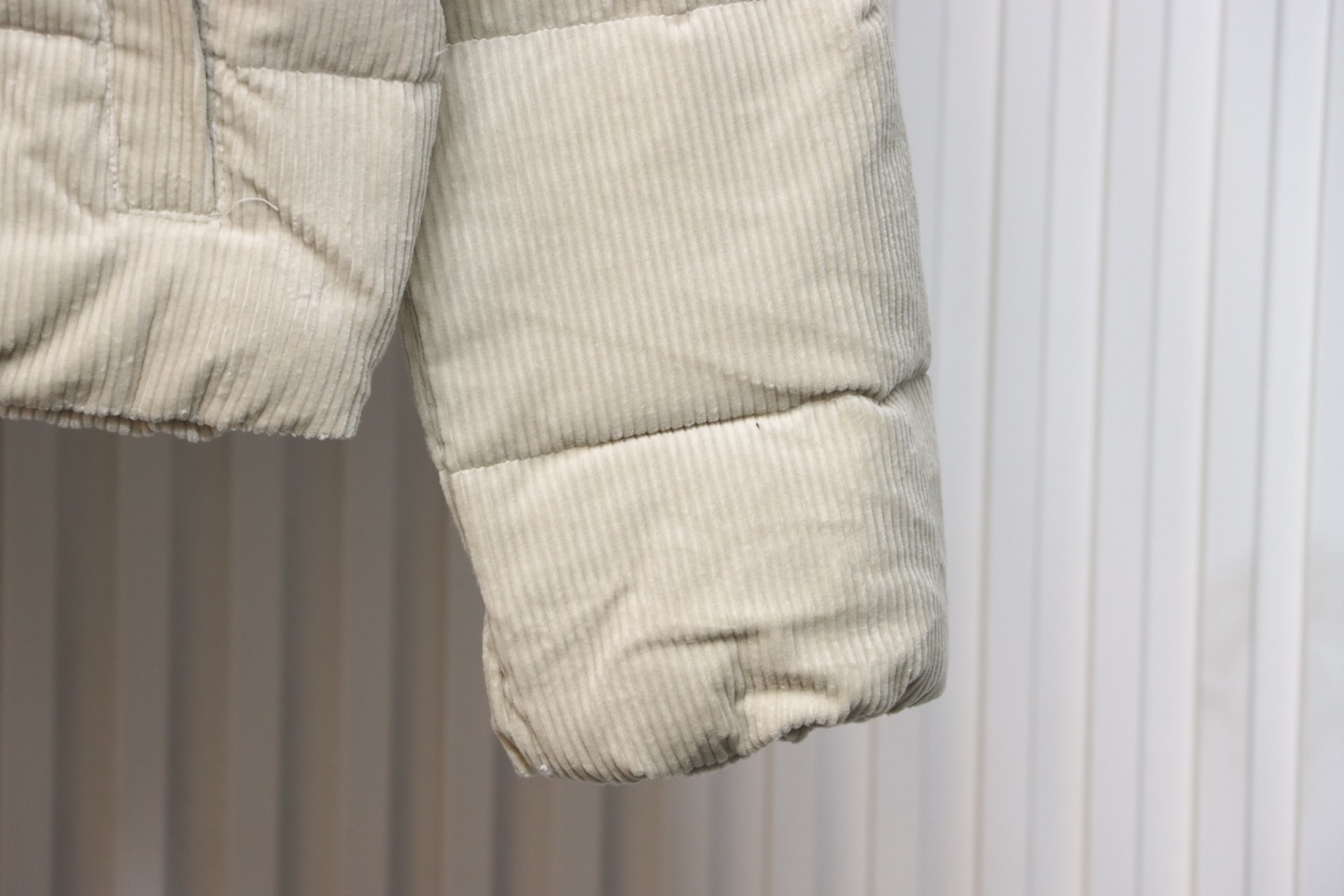 Prada 23FW Corduroy Down Jacket Beige