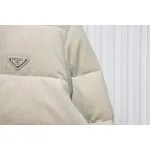 Prada 23FW Corduroy Down Jacket Beige