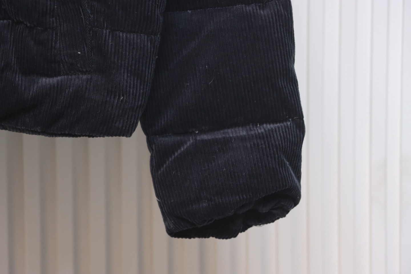 Prada 23FW Corduroy Down Jacket Black