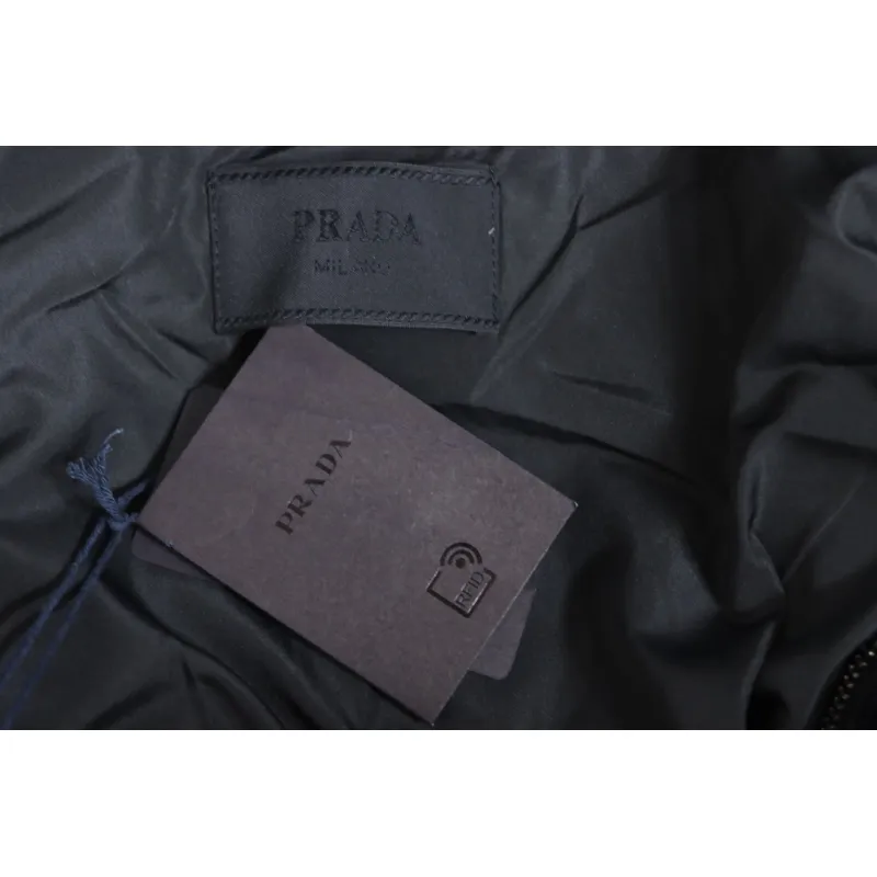 Prada 23FW Corduroy Down Jacket Black