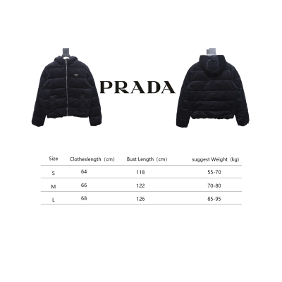 Prada 23FW Corduroy Down Jacket Black 02