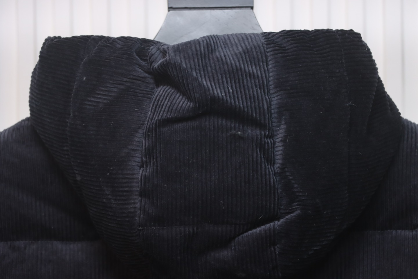 Prada 23FW Corduroy Down Jacket Black