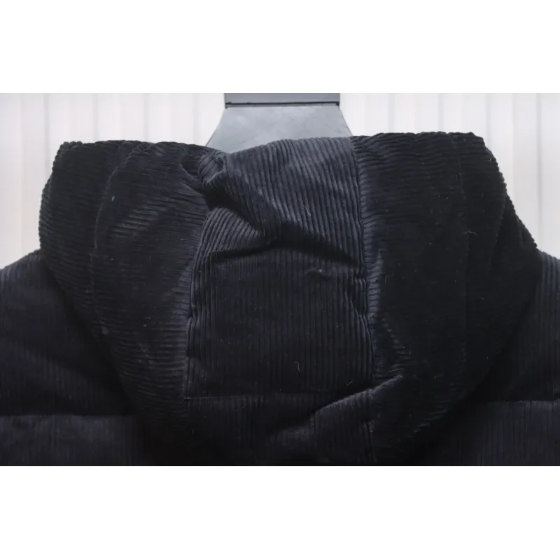 Prada 23FW Corduroy Down Jacket Black
