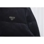 Prada 23FW Corduroy Down Jacket Black