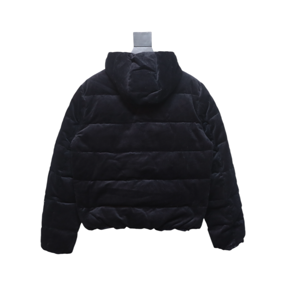 Prada 23FW Corduroy Down Jacket Black