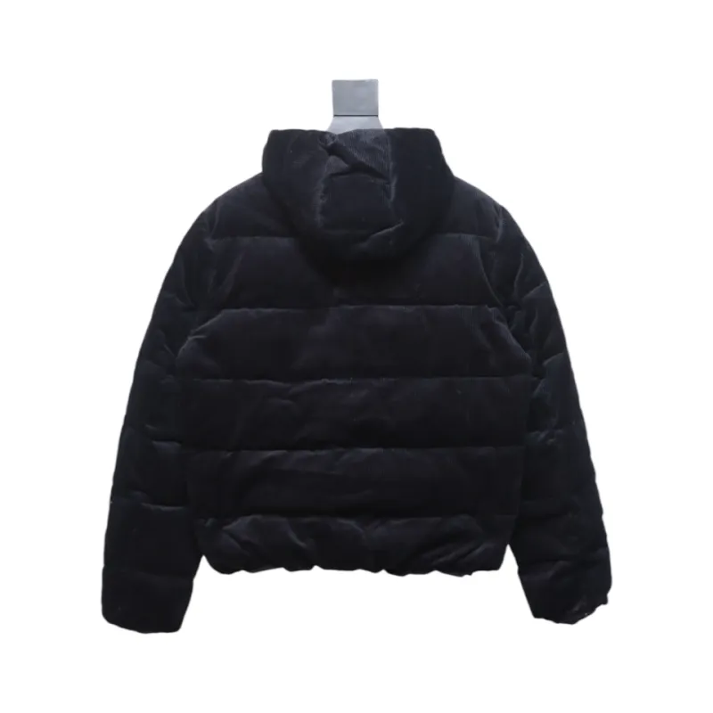 Prada 23FW Corduroy Down Jacket Black