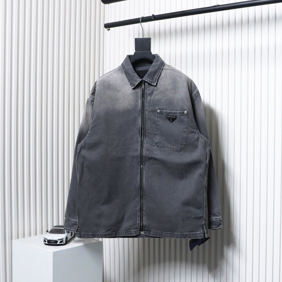 Prada 23FW Denim Zipper Jacket