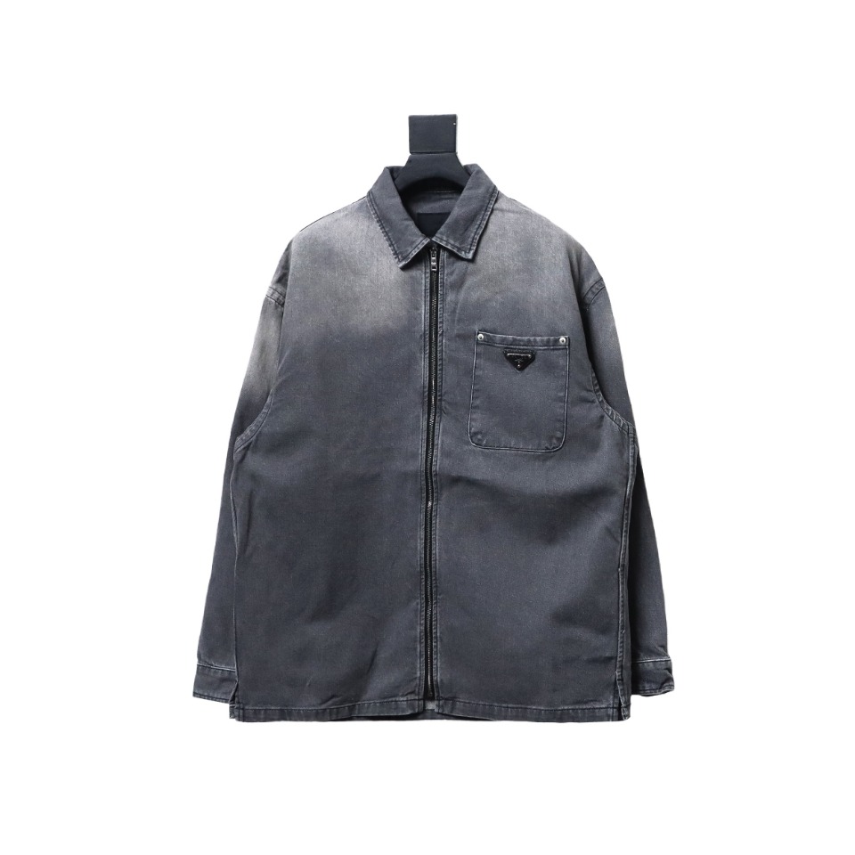 Prada 23FW Denim Zipper Jacket