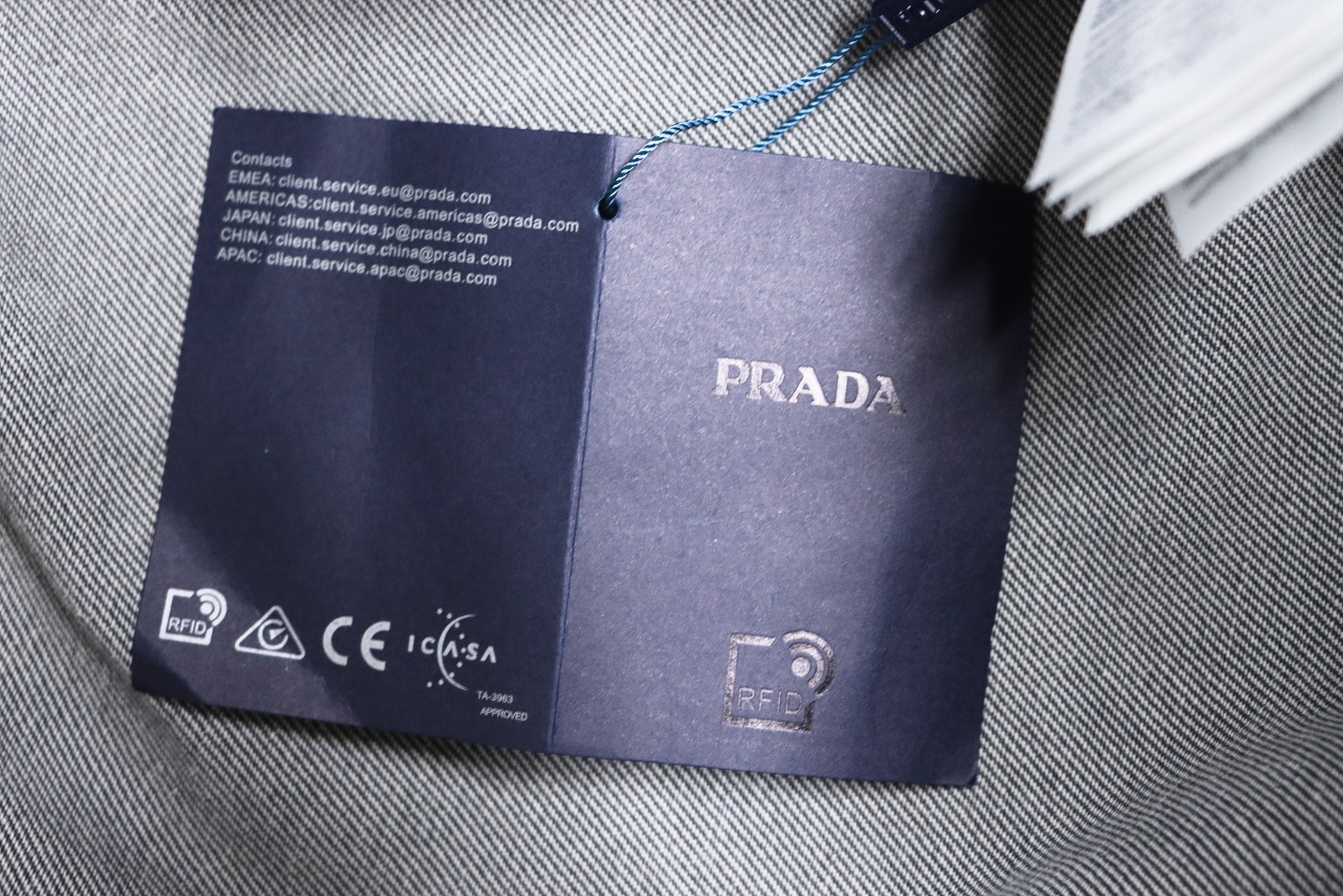 Prada 23FW Denim Zipper Jacket