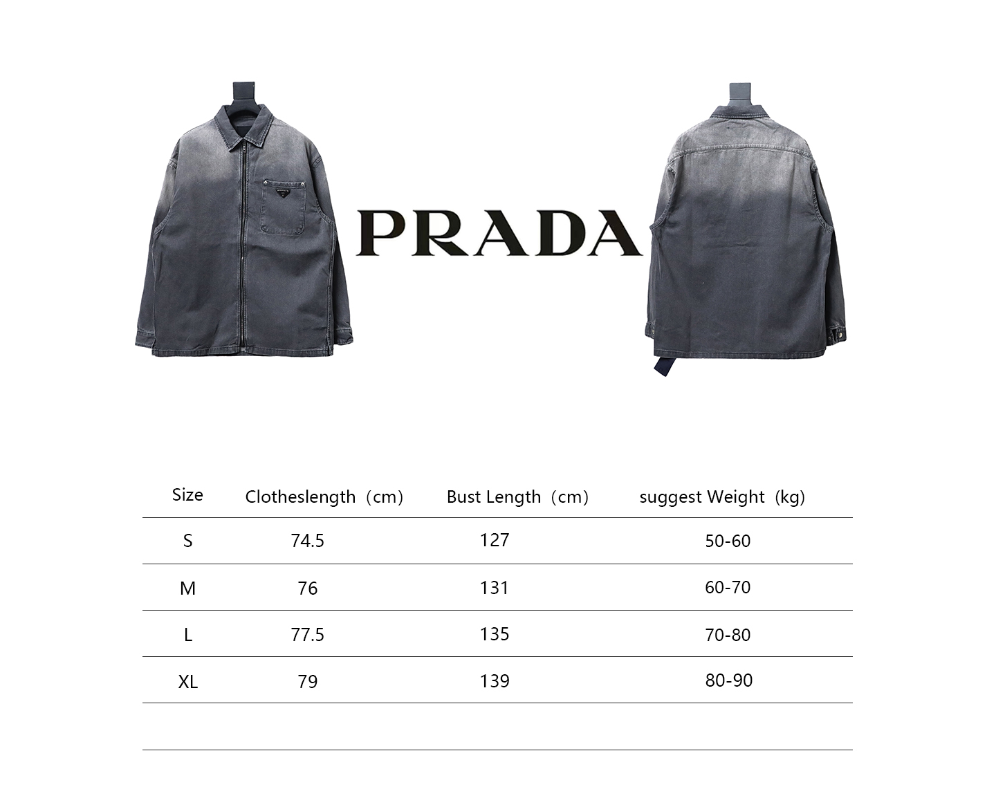 Prada 23FW Denim Zipper Jacket
