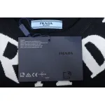 Prada 23ss Series Chest Necklace Letter Border Three-Dimensional Jacquard Sweater