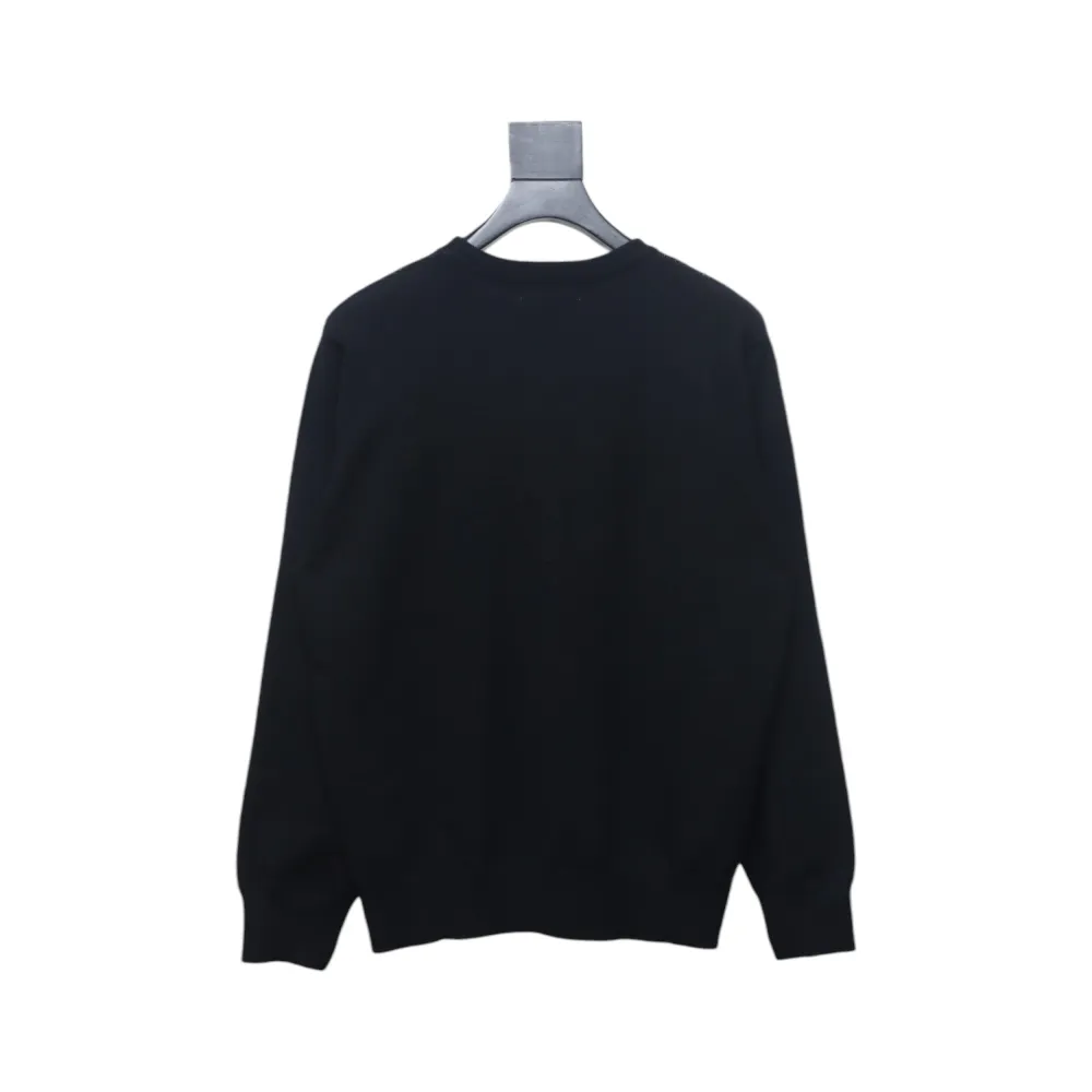 Prada 23ss Series Chest Necklace Letter Border Three-Dimensional Jacquard Sweater
