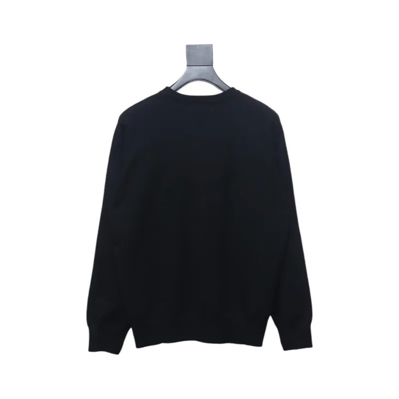 Prada 23ss Series Chest Necklace Letter Border Three-Dimensional Jacquard Sweater
