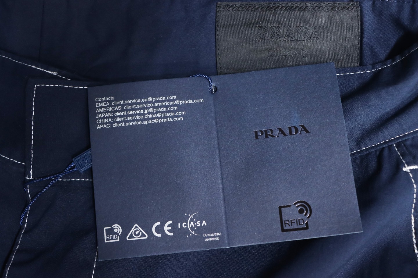 Prada 23SS Topstitched Trousers
